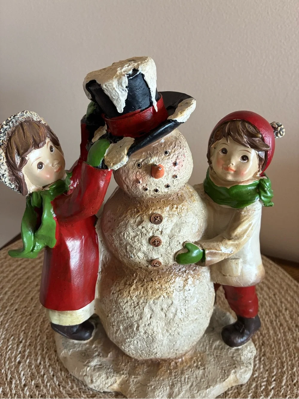 Hobby Lobby Children with Snowman Holiday Figurine